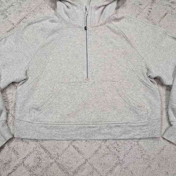 Lululemon Jacket Womens XS/S Gray Heathered Scuba Oversized ½ Zip Hoodie - Picture 3 of 8